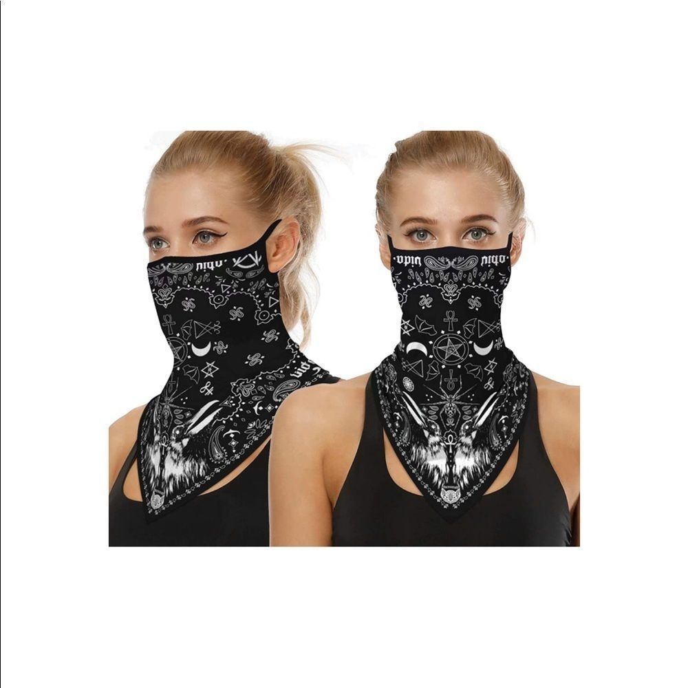 Bandana Face Mask with Ear Loops Neck Gaiter Face Scarf/Neck Cover/Face Cover - Picture 4 of 6